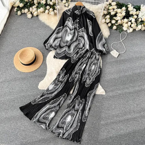 Women's Top & Pants Set | Polyester, One Size, 6 Styles