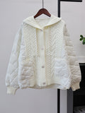 Women's Hooded Cardigan Jacket | Loose Fit, Off White, Brown, Black