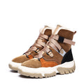 Women's Suede Platform Sneaker Boots | Wool Lining, Camel