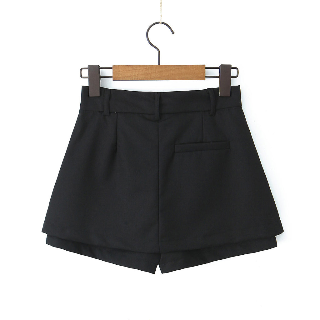 Women's Office Mini Skort | Black & Gray
