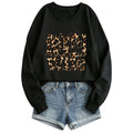 Women's Feral Wife Leopard Print Sweatshirt | Crew Neck, Cotton