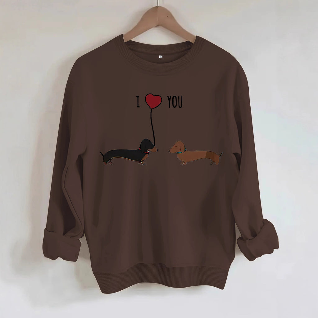 Women's Two Dog Print Hoodie | Pullover, 8 Colors - Red