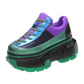 Women's Chunky Lace-Up Sneakers | Thick Sole, Multicolor