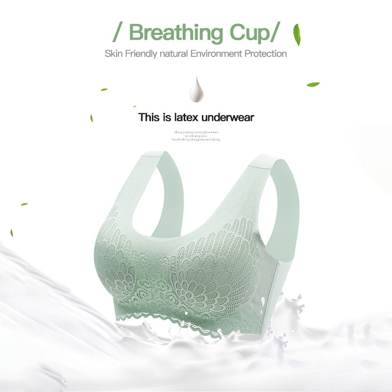 Women's Latex Wireless Sports Bra | Breathable Yoga & Running Bra