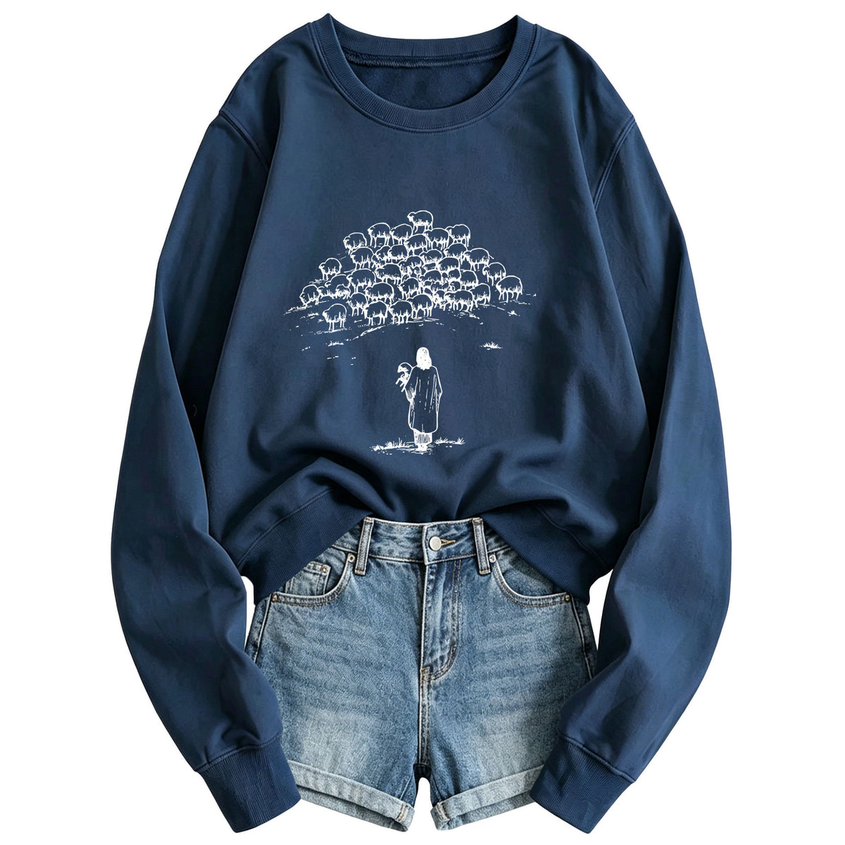 Women's Shepherd Print Hoodie | Cotton Blend, 10 Colors
