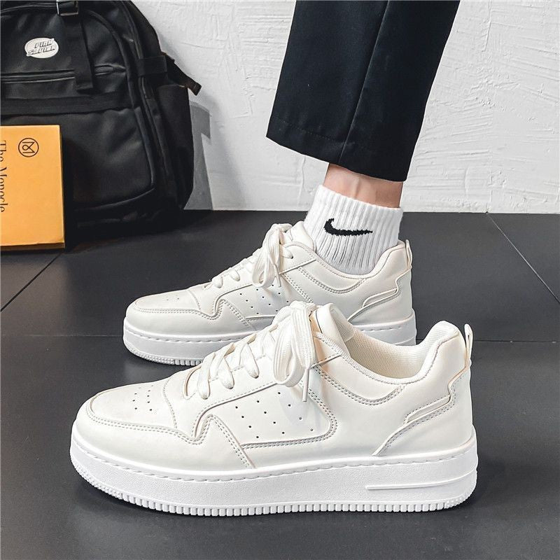 Women's & Men's White Chunky Sole Sneakers | Low-Top, Breathable