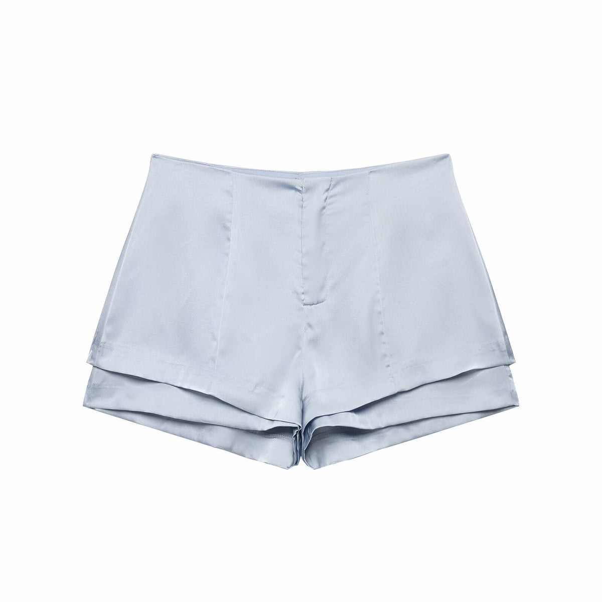 Women's Square Collar Jacket & Shorts Set | Light Blue