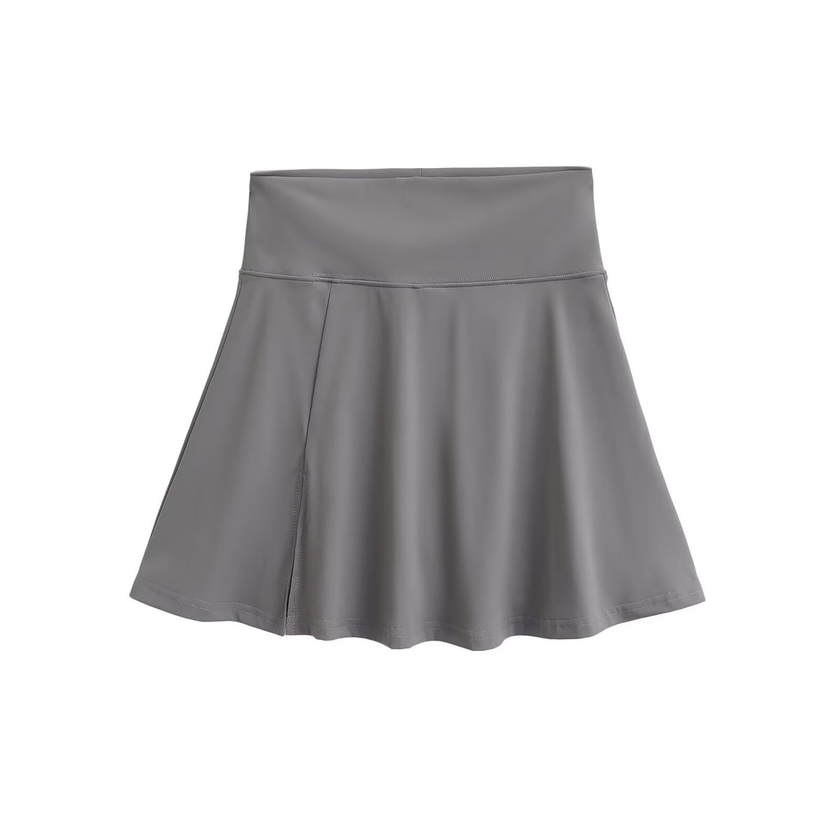 Women's A-Line Mini Skirt | Stretch Nylon, 5 Colors - White Gray