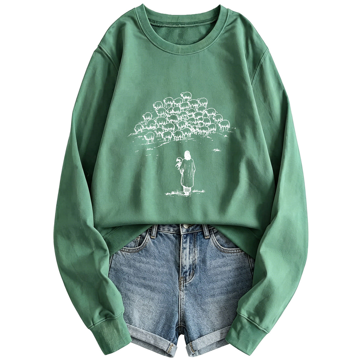 Women's Shepherd Print Hoodie | Cotton Blend, 10 Colors