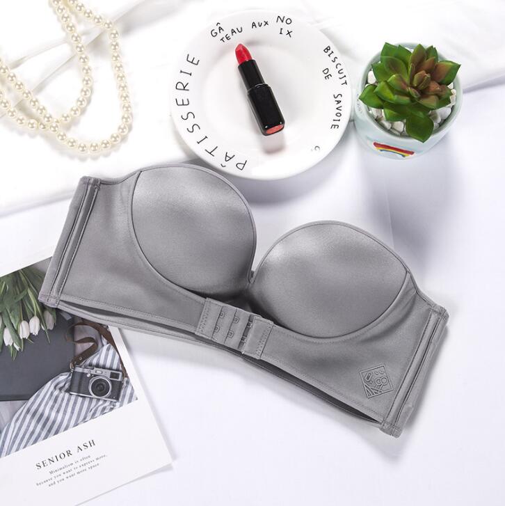Women's Strapless Push-Up Bra | Padded Invisible Bralette, 3 Colors