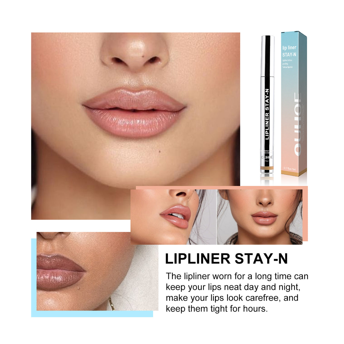 Peel-Off Lip Liner | Light Brown, Smudge-Free