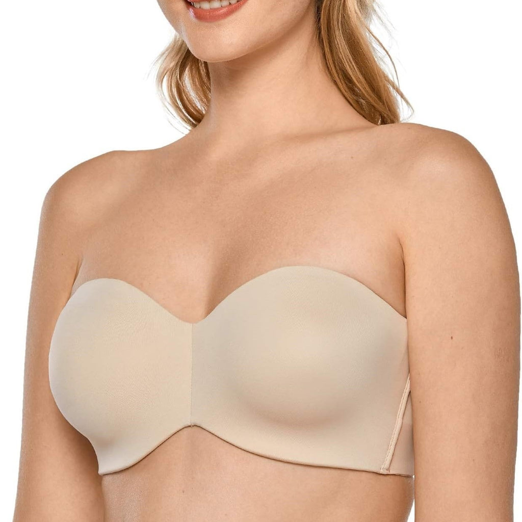 Women's Strapless Bra | Underwire, Seamless 3/4 Cup, 3 Colors