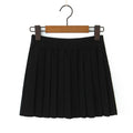 Women's Pleated Knit Short Skirt | Black, Gray or Yellow