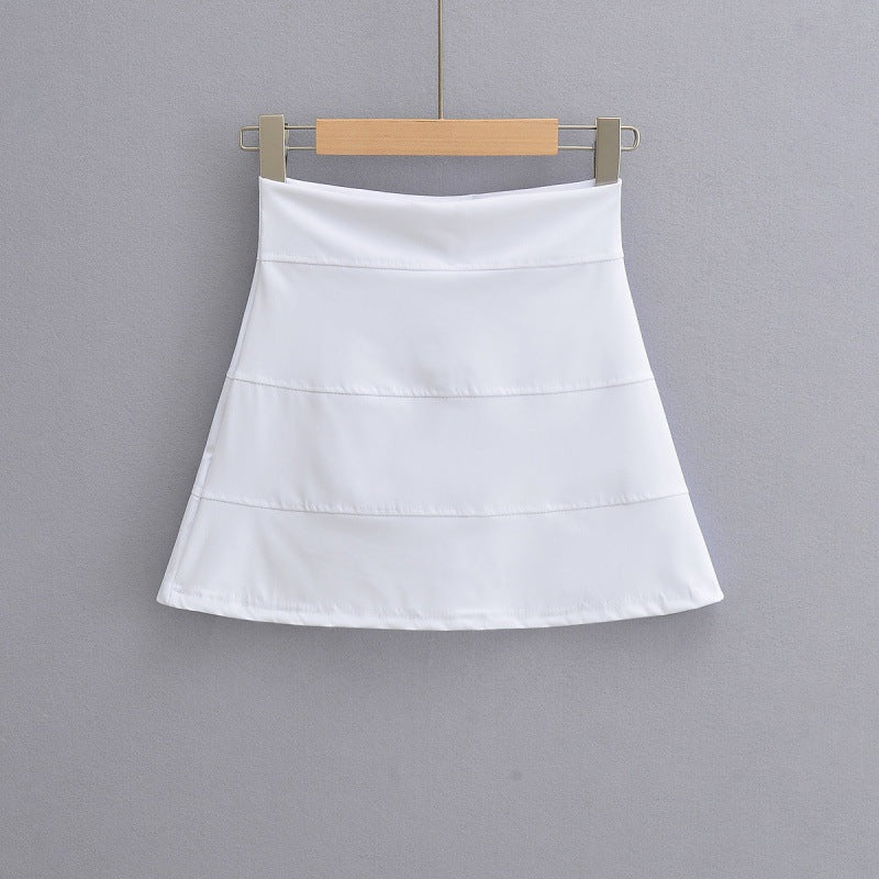 Women's Spandex A-Line Mini Skirt | Black, White, Gray