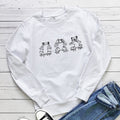 Women's Print Crew Neck Sweatshirt | Cotton, 8 Colors