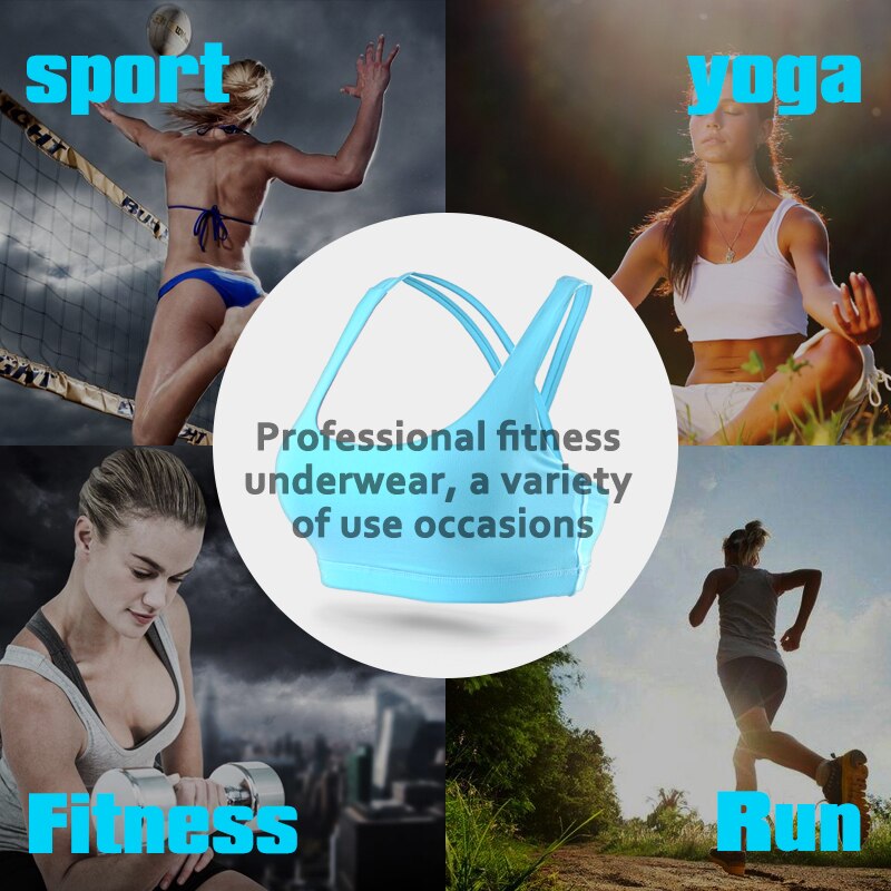 Women's Strappy Padded Sports Bra Tank | Seamless Yoga Top, 10 Colors
