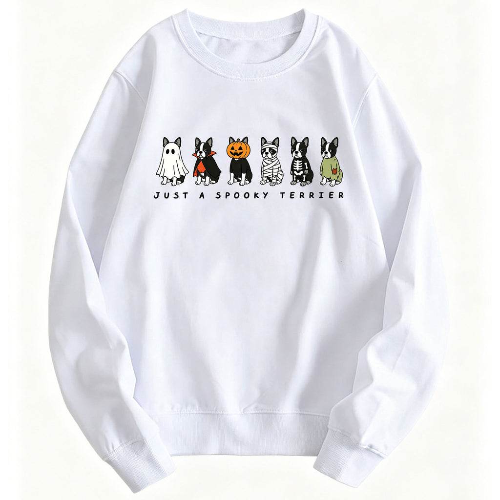 Spooky Terrier Graphic Hoodie | Cotton Blend