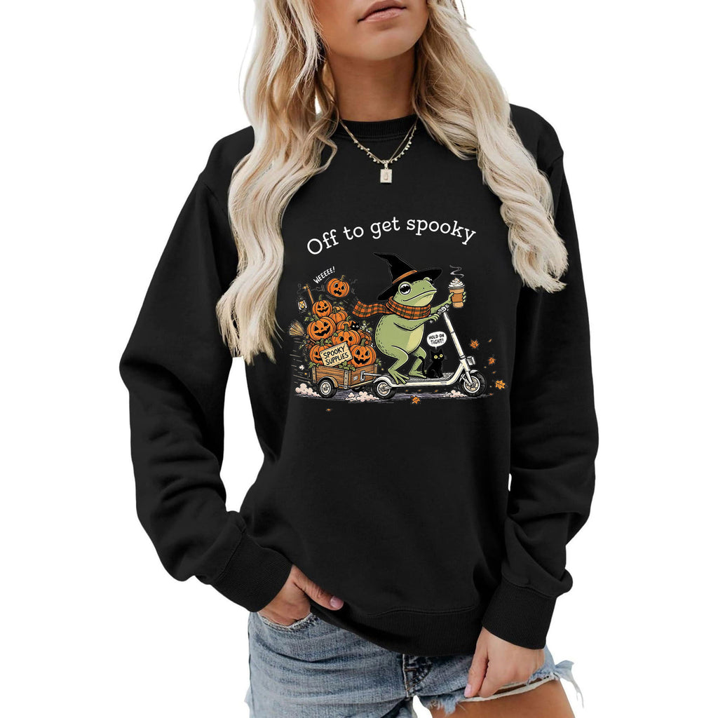 "Off to Get Spooky" Graphic Hoodie | Cotton Blend
