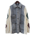 Women's Color Block Flip Collar Jacket | Loose Fit, One Size