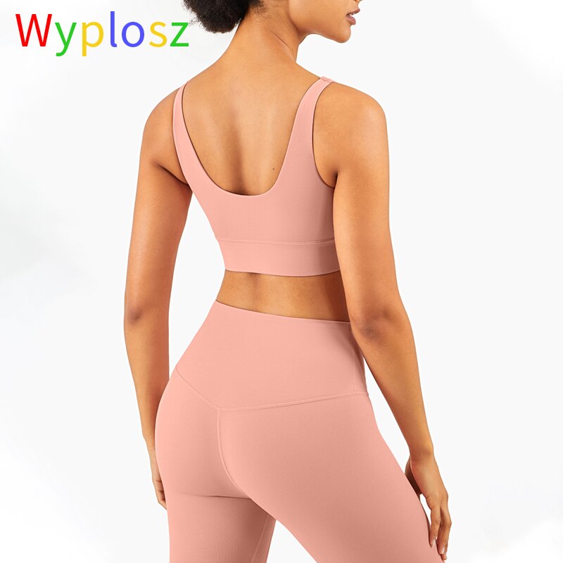 Women's Back-Detail Sports Bra Crop Top | Vest Style, 4 Colors