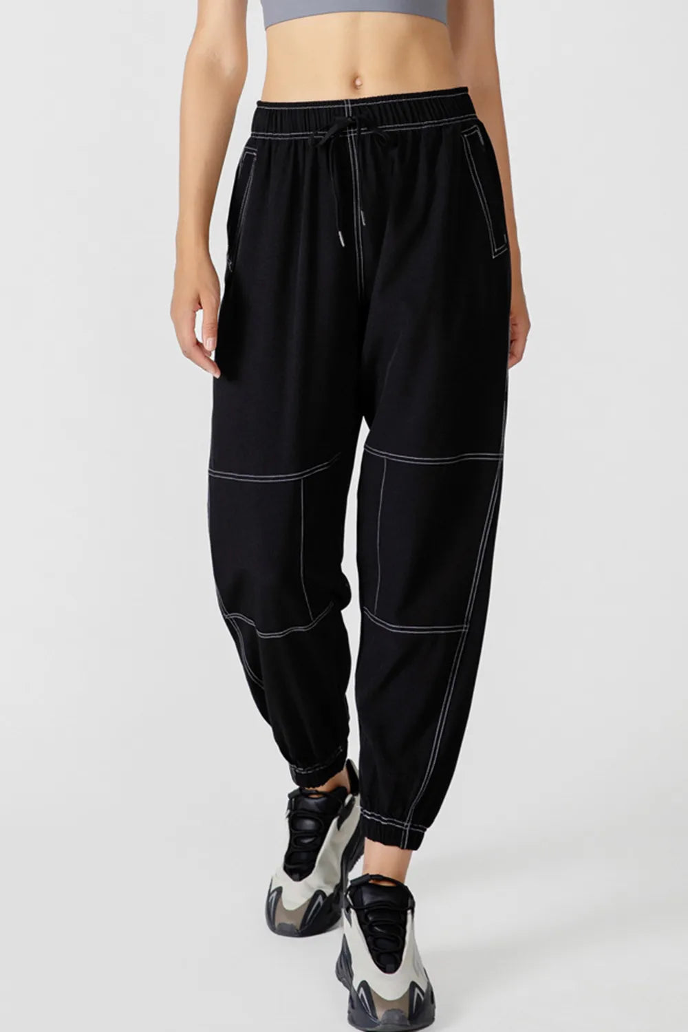 Women's Stretch Drawstring Joggers with Pockets | 4 Colors