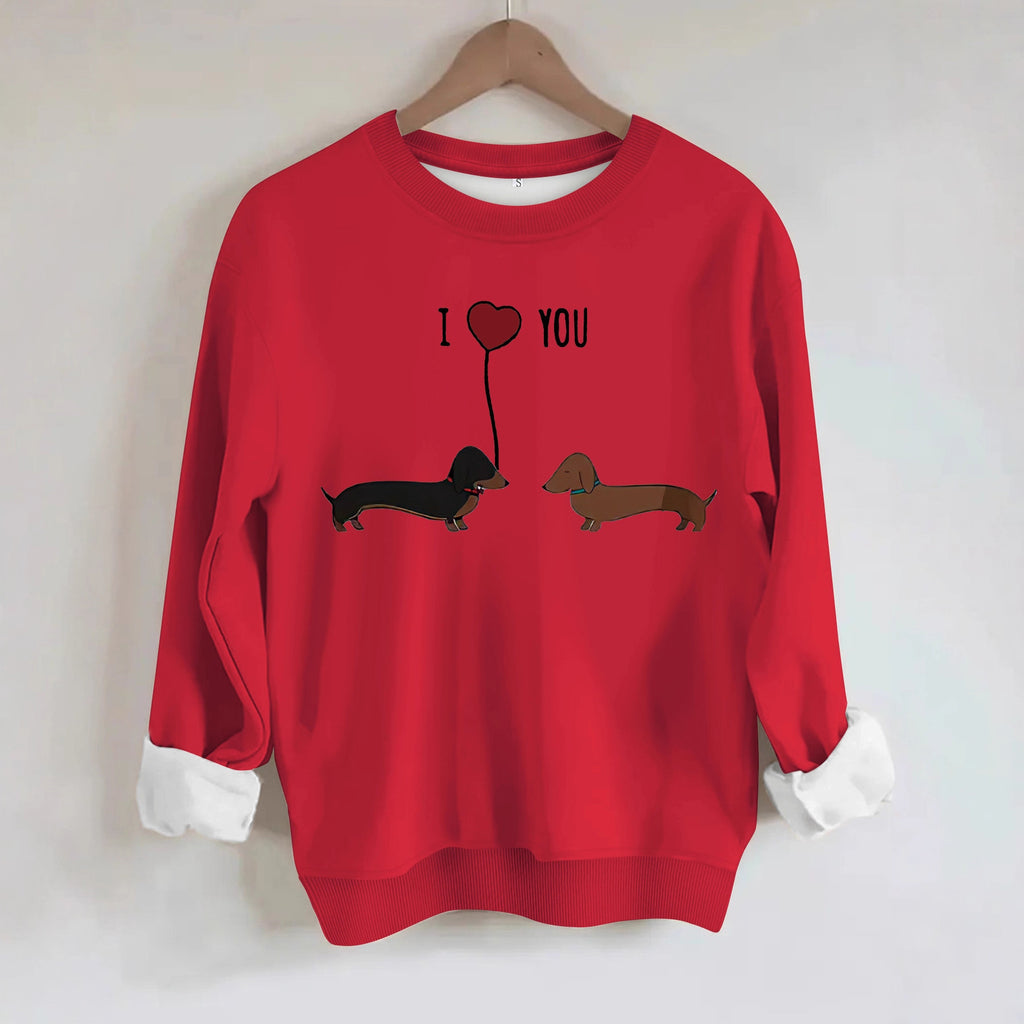 Women's Two Dog Print Hoodie | Pullover, 8 Colors - Pink