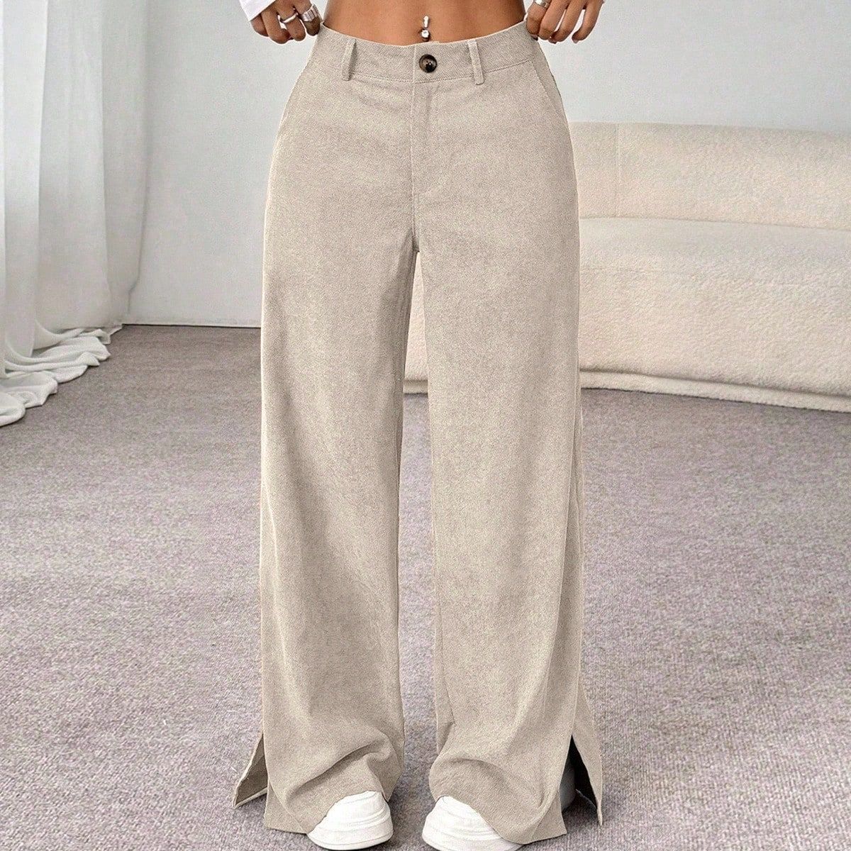 Women's Straight Wide Leg Pants | Polyester Spandex, 7 Colors