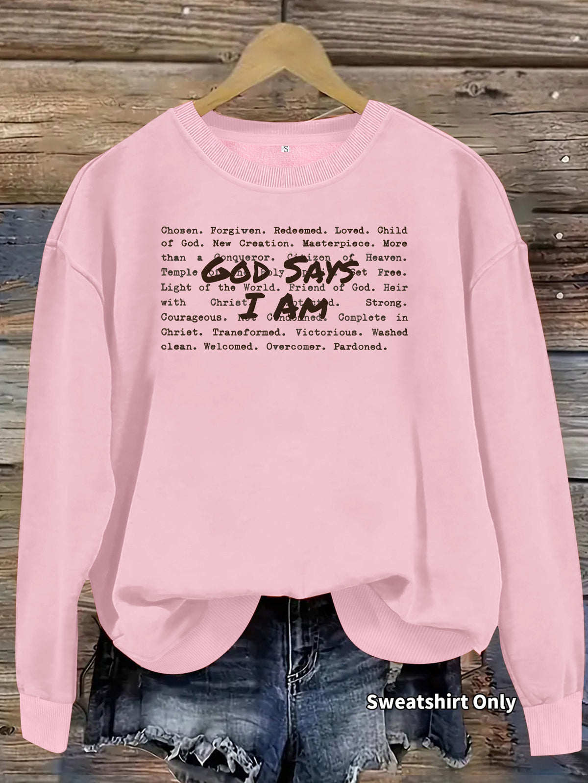 Women's Loose Print Hoodie | Round Neck, Lantern Sleeves, 7 Colors - Tangerine