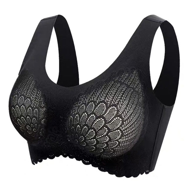 Women's Plus Size Seamless Lace Bralette | Padded, 6 Colors