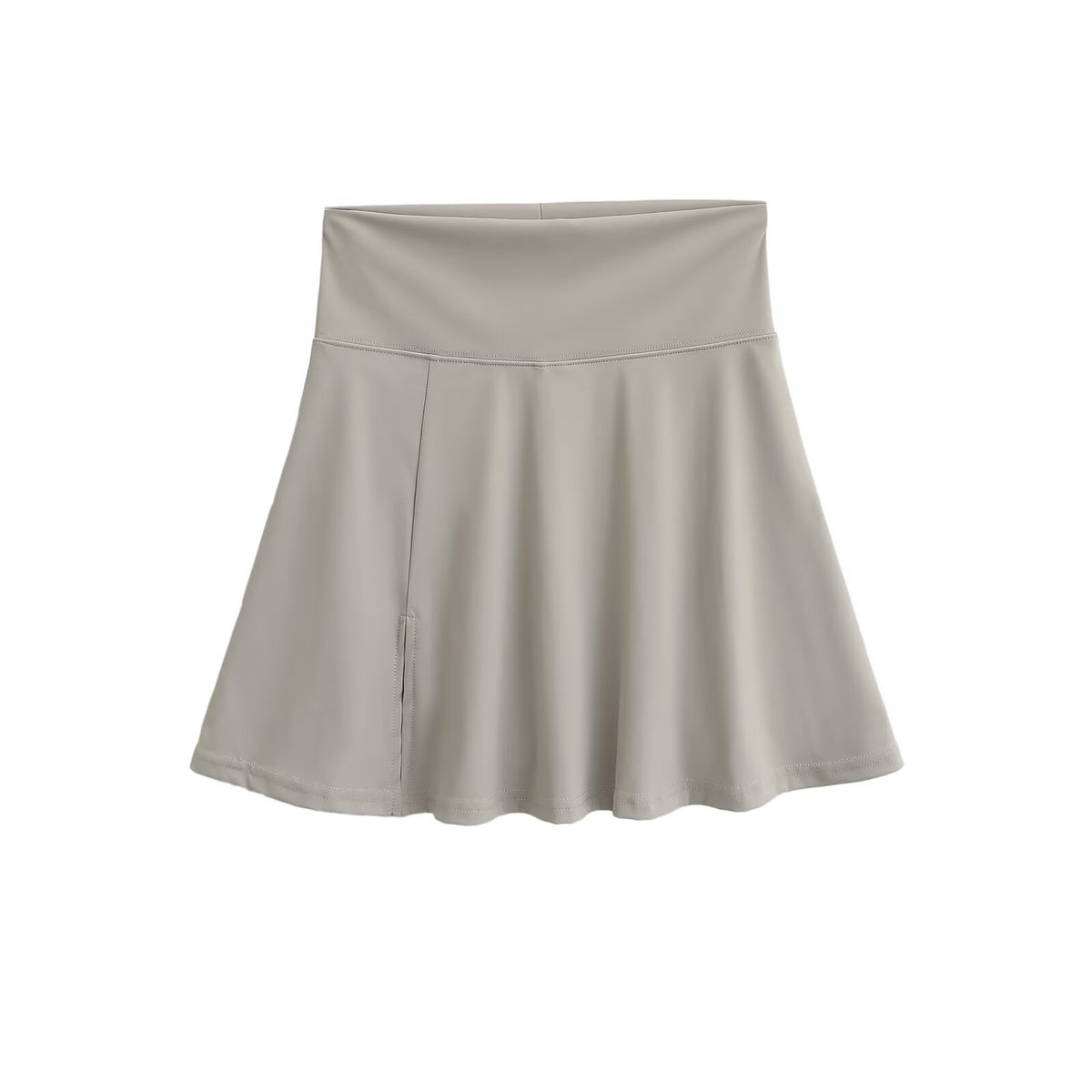 Women's A-Line Mini Skirt | Stretch Nylon, 5 Colors - Dark Brown