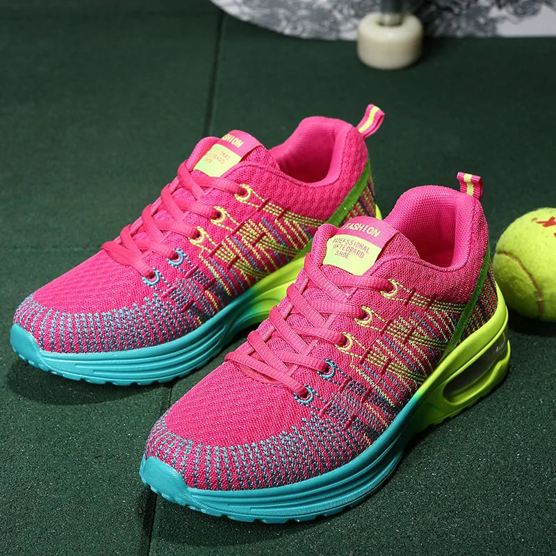 Women's Cushioned Mesh Running Sneakers | Breathable, 3 Colors
