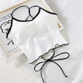 Women's Halter Backless Bandage Crop Top | Padded, One Size